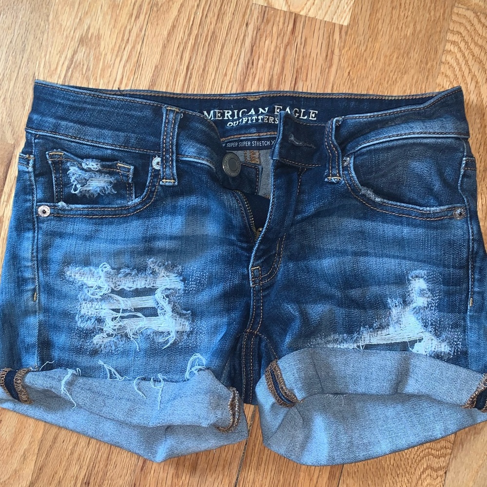 AMERICAN EAGLE JEAN MIDI SHORTS SIZE 2